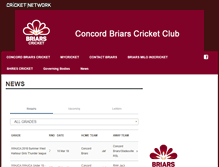 Tablet Screenshot of concordcricket.com.au